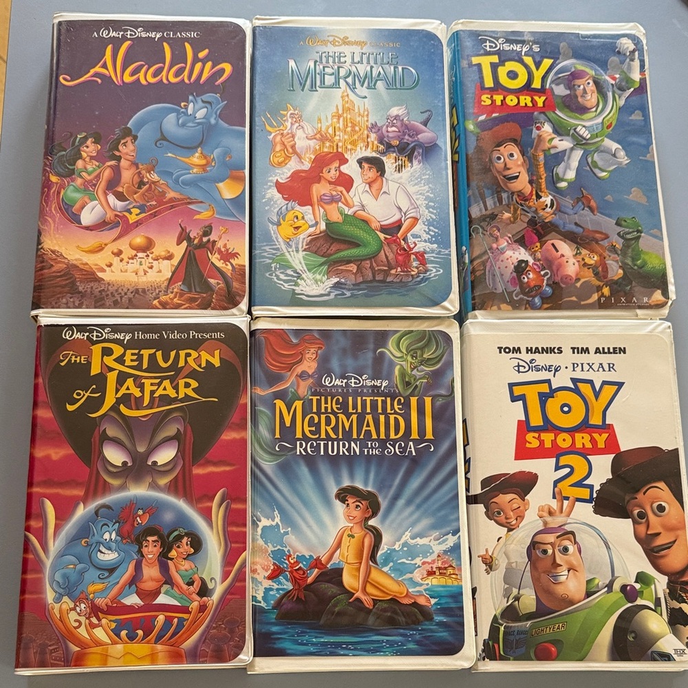 Disney Classic VHS Collection - Red, Blue, White Covers